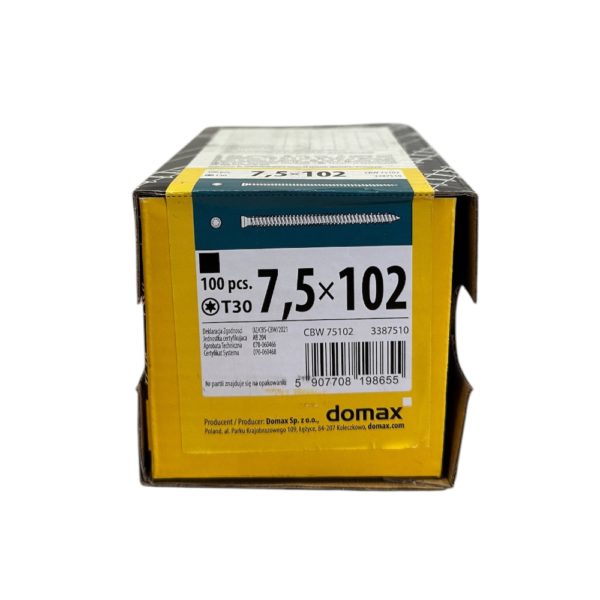 Domax Turboviti   7,5 x 102 mm TC 100 pz