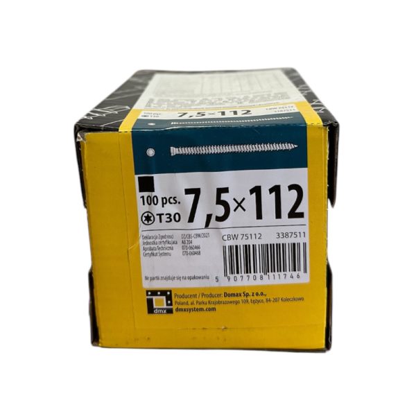 Domax Turboviti  7,5 x 112 mm TC 100 pz
