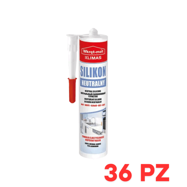 Silicone Neutro Universale Trasparente 310ml Wkret-Met - 36 PZ