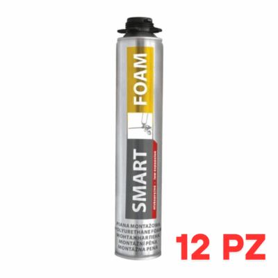Schiuma poliuretanica a bassa espansione 750 g per pistola (12 pz) – PMP-SMART