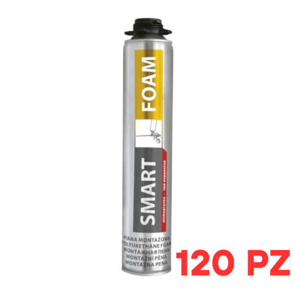 Schiuma poliuretanica a bassa espansione 750 g per pistola (120 pz) – PMP-SMART